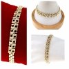 0146 Bransoletka elegancka złota 17+2cm pozłacana 14k Xuping 